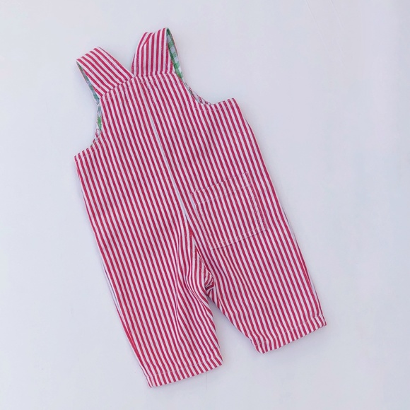 Mud Pie Baby Santa Claus Striped Christmas Overalls 0-6M - Picture 3 of 13